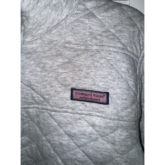 Women's Vineyard Vines Diamond Quilted Shep Shirt Sweater Grey Size Extra Large - Picture 2 of 3